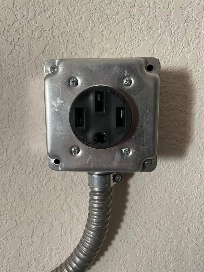 NEMA 14-50 outlet installed for Smart Home Electrical in Dinuba